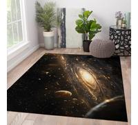 Passionnés d’Astronomie Surface Maison Tapis Lavable Sol Doux et Fin antidérapant Moquette Planètes Profondes et luxueuses Tapis Galaxies pour Chambre Salon 100x200cm