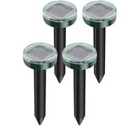 PASSIONOVA Répulsif Solaire Anti-Taupes, Vert, IPX4 Imperméable, 7.4x7.4x25.5 cm, Pack de 2, Panneau Solaire PP pour Jardin Extérieur