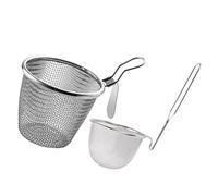 Passoire, 1 ensemble passoire en acier inoxydable passoire à mailles fines filtre nouilles Spaghetti pâtes frites passoire panier à pâtes écumoire fendue panier à pâtes