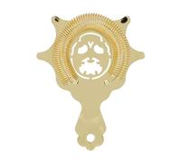 Passoire à cocktail en acier inoxydable, passoire de barman de bar, outil de bar, accessoires de shaker à cocktail détachables pour verser des boissons en douceur (Or)