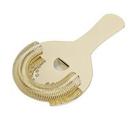 Passoire à cocktail Passoire de bar professionnelle Filtre fin en acier inoxydable antirouille pour les à la maison et les fêtes Passoire Hawthorne portable et durable pour (Or)