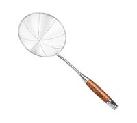 Passoire à fil d'araignée en acier inoxydable 304, 2 pièces, for la cuisson et friture, louche passoire avec manche bois, outils de cuisine Pour Aliments(17.5CM)