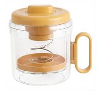 Passoire à fromage et yaourt faite maison avec presse à tofu, design séparé pour un nettoyage facile et poignée ergonomique, comprend un récipient transparent avec échelle de mesure (orange)