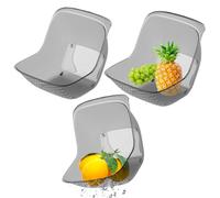 Passoire à fruits | 3 pièces bac à fruits, panier passoire de cuisine - pour grains de riz, nourriture, spaghetti, pâtes, salades, baies, nettoyage de la maison