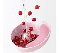 Passoire à fruits, bac à vaisselle automatique, en forme d'escargot pour légumes, raisins, framboises, tomates cerises (rose)