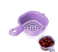 Passoire À Fruits Double Couche Avec Poignée - 1/4 Pièces Panier Égouttoir À Légumes Avec Poignée | Bol À Pastèque Avec Passoire | Petit Bac À Double Couche Et Panier Avec Poignée Pour Égoutter Les Fr