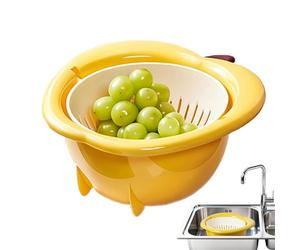 Passoire à fruits, épaisse, mignonne, égoutte rapidement et multifonctionnelle, panier à passoire de cuisine - Convient pour baies, fruits, salades, pâtes, spaghettis et salade de tête
