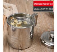 Passoire À Huile En Acier Inoxydable 1?2l Récipient Durable Et Facile À Utiliser Carafe De Stockage Portable Avec Filtre Pot À Huile De Cuisson