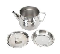 Passoire à huile en acier inoxydable, récipient de stockage de graisse à grande ouverture avec couvercle pour la cuisson de l'huile de friture, cuisine