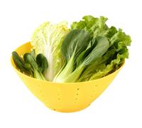 Passoire à légumes - 18 x 18 x 7,5 cm 57 g - Passoire à fruits en silicone jaune, bol à mélanger peu encombrant | Gadget de préparation des aliments avec appartement camping barbecue et compagnon de