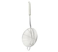 Passoire à maille araignée en acier inoxydable, grand trou de fuite, louche fil, écumoire Anti-brûlure Long manche, passoire cuisine 2 pièces pour Cuisine Friture,Chips(14cm-double hook)