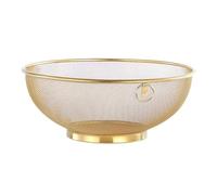 Passoire à mailles de lavage du riz, panier friture en acier inoxydable, filtre d'évier fruits, égouttoir alimentaire fin, 2 pièces pour Cuisine(Gold,20cm)