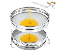 Passoire à miel double en acier inoxydable pour seau de 18 litres, extracteur de miel avec bras extensibles jusqu'à 41,9 cm, équipement d'apiculture