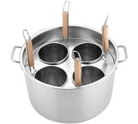 Passoire à pâtes en Acier Inoxydable avec passoire, Ensemble d'inserts pour cuiseur à pâtes, marmite à Vapeur, marmite à pâtes, ustensiles de Cuisine, Panier à 4 Trous (Couleur : 4 Trous)
