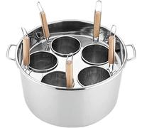 Passoire à pâtes en Acier Inoxydable avec passoire, Ensemble d'inserts pour cuiseur à pâtes, marmite à Vapeur, marmite à pâtes, ustensiles de Cuisine, Panier à 4 Trous (Couleur : 4 Trous)