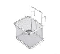 Passoire à pâtes en acier inoxydable avec poignée en bois, passoire en maille fine pour nouilles, boulettes, frites - Panier profond de cuisine avec crochet pour suspendre (F)