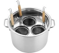 Passoire à pâtes en Acier Inoxydable, cuiseur à pâtes avec Panier à passoire, marmite de Cuisine à Domicile, cuiseur à Vapeur pour Restaurant, Panier de Cuisine pour pâtes (Taille : 3 Trous)
