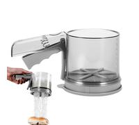 Passoire à pâtisserie | Passoire à lame fine en acier inoxydable | Épandeur de tamis semi-automatique double couche pour sucre,sucre