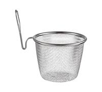 Passoire à ramen en acier inoxydable avec poignée, écumoire à nouilles en maille fine pour casserole chaude et boulettes, panier de cuisine suspendu de petite taille pour pâtes et friture (petit)