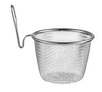 Passoire à ramen en acier inoxydable avec poignée, écumoire à nouilles en maille fine pour casserole chaude et boulettes, panier de cuisine suspendu de petite taille pour pâtes et friture (grand)