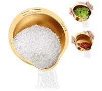 Passoire à riz en acier inoxydable avec égouttoir latéral, filtre à riz, passoire fine pour quinoa pour nettoyer les fruits, les légumes, les haricots, outil de cuisine polyvalent, 26,8 x 13,5 cm