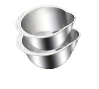 Passoire A Riz En Acier Inoxydable Passoire à riz robuste en acier inoxydable 304, lave-grains Extra Large et bol passoire fruits, outil d'aide de cuisine antirouille