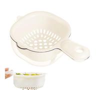 Passoire à spaghetti - 19 x 12 x 6 cm - Panier à linge à double couche pour fruits - Petit bol rectangulaire | Bol de lavage 2 en 1 pour légumes avec poignée | Passoire double couche pour appartement