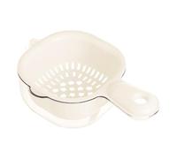 Passoire à spaghetti - PP 19 x 12 x 6 cm | Petit bol rectangulaire 2 en 1 pour laver les légumes | Bol de lavage avec poignée Panier de vidange double couche pour pâtes fruits légumes nettoyage