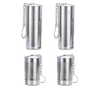 Passoire À Thé 4 Pièces, Filtre En Acier Inoxydable, Infuseur À Thé Pour Thé En Vrac, Séparateur De Fuite De Thé Cylindrique Long, Accessoires Pour La Préparation Du Thé