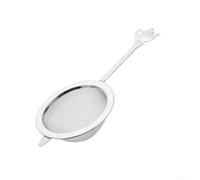 Passoire à thé en acier inoxydable avec maille fine, filtre à thé en métal 304 avec pieds de support pour tasse à théière, gadget de cuisine facile à nettoyer, petite (L)