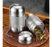 Passoire à thé en acier inoxydable, infuseur à thé, feuilles de thé, épices, assaisonnement, boule, théière, filtre à café à mailles fines, service à thé 1pc L with chain
