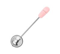 Passoire à thé en acier inoxydable, infuseur sphérique rotatif créatif avec poignée, filtre forme de cuillère, ensemble d'accessoires pour thé en vrac et épices à vin chaud(Pink)