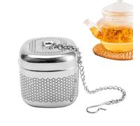 Passoire à thé en, infuseur à thé en Vrac, chaîne rétractable avec Construction Durable, Outil de Filtre de Forme carrée, Accessoire de thé avec Nettoyage Facile, Gadget de Boisson pour Infuser
