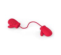 Passoire à thé en silicone avec gant mignon Père Noël en forme de sablier pour feuilles mobiles, filtre à herbes et épices