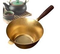 Passoire à thé en vrac, passoire à thé en acier inoxydable de 2,91 x 5,51 x 2,91 pouces, diffuseur à mailles fines avec poignée en bois, gadgets de cuisine de type pot pour jus de café, théières, tass