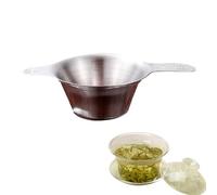 Passoire à thé - Filtre à café en acier inoxydable | Infuseur à thé en vrac 2 en 1 | Gadget de cuisine anti-brûlure pour théières couvertes de bols