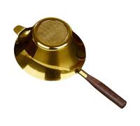 Passoire à thé, filtre à thé en acier inoxydable avec manche en bois pour café, thé et ustensiles de cuisine