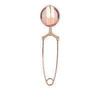Passoire à thé, filtre à thé en acier inoxydable, infuseur à boule de thé pour infuser du thé en vrac et des épices à chaud, avec manche long, or rose