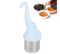 Passoire à thé forme d'éléphant mignon, infuseur à thé avec poignée silicone qualité alimentaire avec filtre fin gadget réutilisable pour filtre à feuilles thé vrac pour maison (Bleue)