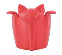 Passoire à thé Infuseur à thé Filtre à thé Forme de chat mignon Plastique non toxique Performance d'adsorption élevée Résistance à la température 40 250 ℃ pour le bureau à (Rouge)