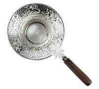 Passoire à thé pour amateurs de thé et manche en bois professionnel, essentiel pour les amateurs d'outils d'infusion en métal pour feuilles en vrac