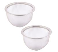 Passoire à thé SOURCING MAP 2pcs Filtre Théière Maille Thé Infuseur Filtre Tisane Crépine Filet Thé Panier épice ronde Inox dia 80mm