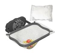 Passoire à vaisselle à ventouse avec 50 filtres - Ustensiles de cuisine - Pour cuisine, salade, aliments, baies, mélanger, nettoyer, cuisiner, préparer des fraises, des tomates