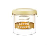Passoire à yaourt à faire soi-même pour épaissir le yaourt et le fromage, indispensable de cuisine pour économiser de l'espace (rond jaune)