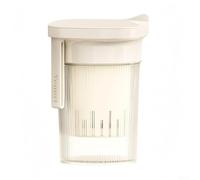 Passoire à yaourt avec couvercle pour yaourt grec crémeux fait maison, séparateur de lactosérum à mailles fines et machine à fromage à filtration sous pression, beige (beige)