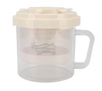 Passoire à yaourt, filtration efficace multi-usages, filtre à yaourt grec, ensemble de pression à ressort, support de séparateur crémeux avec maille fine pour la maison, le (Beige)