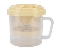 Passoire à yaourt, filtration efficace multi-usages, filtre à yaourt grec, ensemble de pression à ressort, support de séparateur crémeux avec maille fine pour la maison, le (Jaune crème)