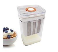 Passoire À Yaourt Grec, 1100ml Séparateur Lactosérum Avec Minuterie, Passoire Alimentaire Fine Et Couvercle, Facile À Nettoyer Et Réutilisable, Pour Faire Du Yaourt Grec Épais Et Crémeux