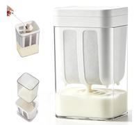 Passoire à Yaourt Grec Avec Couvercle - Séparateur de Lactosérum, Passoire à Lait en Maille pour Jus, Cuisine (Blanc)