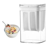 Passoire à yaourt grecque lavable - 1100 ml - Avec tamis en maille en acier inoxydable - Séparateur de yaourt et de lactosérum - Pour yaourt frais - Pour yaourt grec et crème